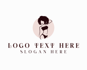 Afro - Woman Bikini Body logo design