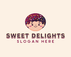 Donut Sprinkle Boy logo design