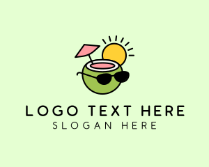 Tropical Drink Logo Concept PNG Images