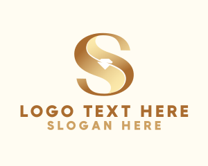 Gold - Luxury Diamond Letter S logo design