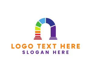 Lesbian - Rainbow LGBT Archway logo design