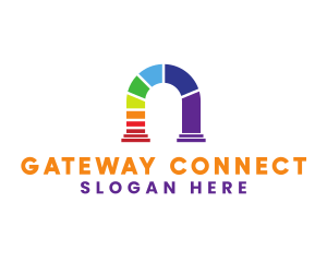 Gateway - Rainbow LGBT Archway logo design