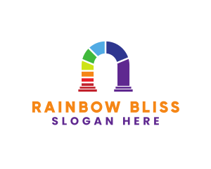 Rainbow LGBT Archway logo design