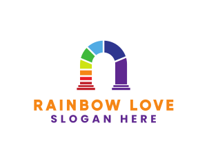 Rainbow LGBT Archway logo design