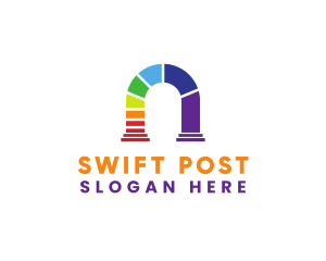 Post - Rainbow LGBT Archway logo design