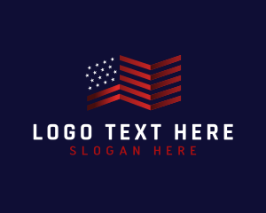 American - United States America Flag logo design