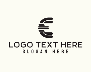 Book Stack Letter E Logo