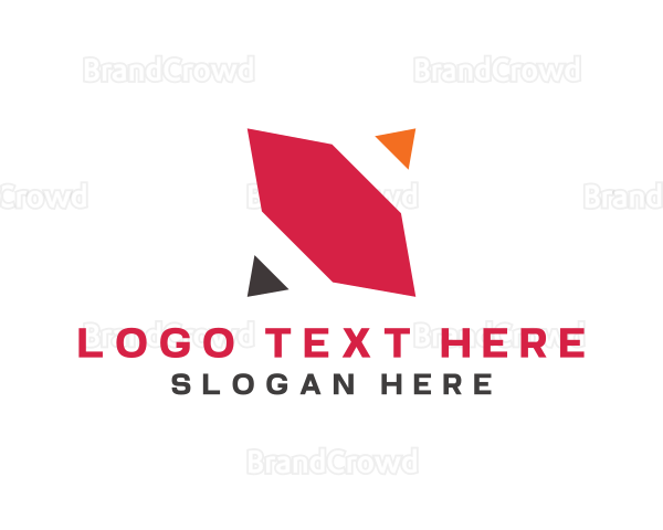Modern Geometric Letter N Logo