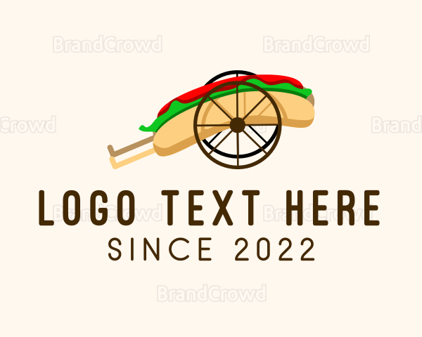 Hot Dog Wheel Cart Logo