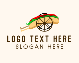 Hot Dog Wheel Cart Logo
