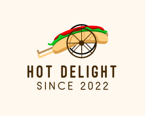 Hot Dog - Hot Dog Wheel Cart logo design