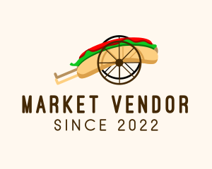 Vendor - Hot Dog Wheel Cart logo design