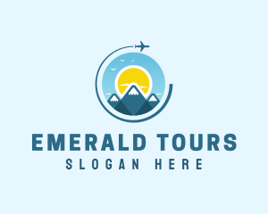 Mountain Sun Travel Tour logo design