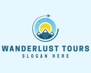 Mountain Sun Travel Tour logo design