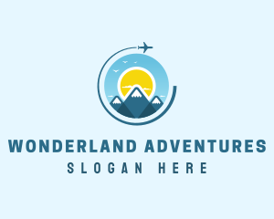 Mountain Sun Travel Tour logo design