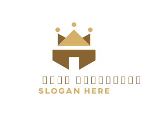 Industrial - Abstract Polygon Crown logo design