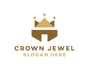 Crown - Abstract Polygon Crown logo design