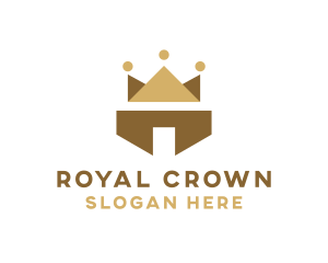 Crown - Abstract Polygon Crown logo design