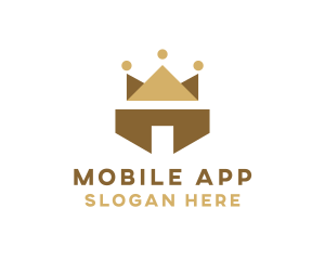 Abstract Polygon Crown logo design