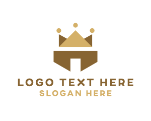 Abstract Polygon Crown Logo