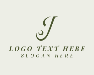 Green - Stylish Fashion Letter J logo design