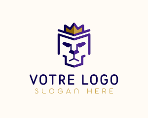 Monarchy - Crown Lion Letter M logo design