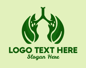 Breath - Green Natural Lungs logo design