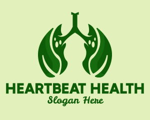 Cardiovascular - Green Natural Lungs logo design