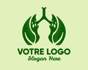 Breath - Green Natural Lungs logo design