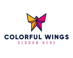 Geometric Wings Company logo design