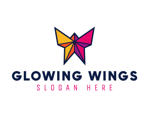 Geometric Wings Company logo design