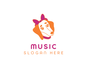 Icon - Ribbon Female Dog logo design