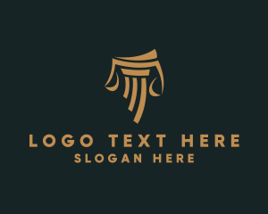 Ancient - Ancient Greek Column logo design