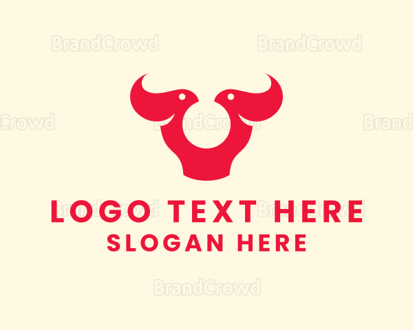 Bird Bull Horn Logo