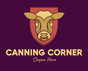 Golden Cow Head logo design