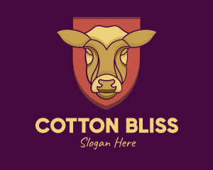 Golden Cow Head logo design