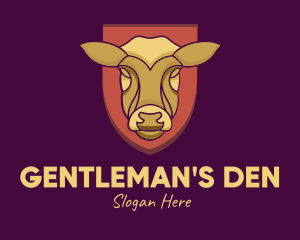 Golden Cow Head logo design