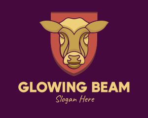 Golden Cow Head logo design