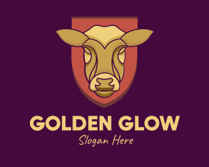 Golden - Golden Cow Head logo design