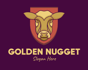 Golden Cow Head logo design