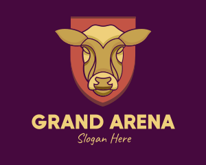 Golden Cow Head logo design