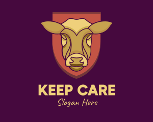 Golden Cow Head logo design