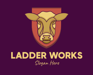 Golden Cow Head logo design