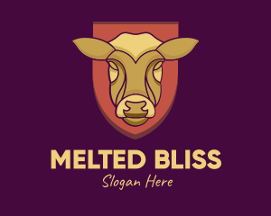 Golden Cow Head logo design