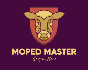 Golden Cow Head logo design