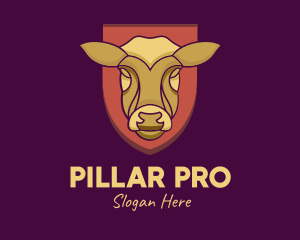 Golden Cow Head logo design