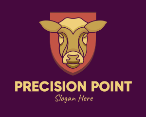 Golden Cow Head logo design