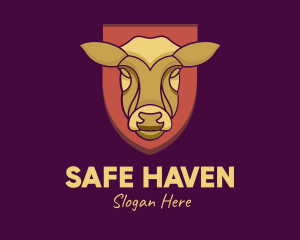 Golden Cow Head logo design