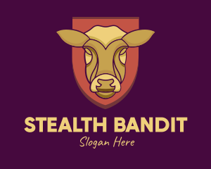 Golden Cow Head logo design