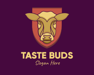 Golden Cow Head logo design